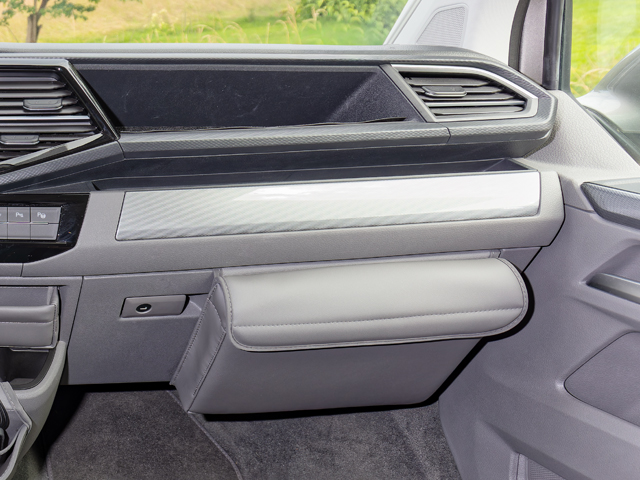 TIALO ® Glovebox für VW T6.1, Design "Leder Palladium"