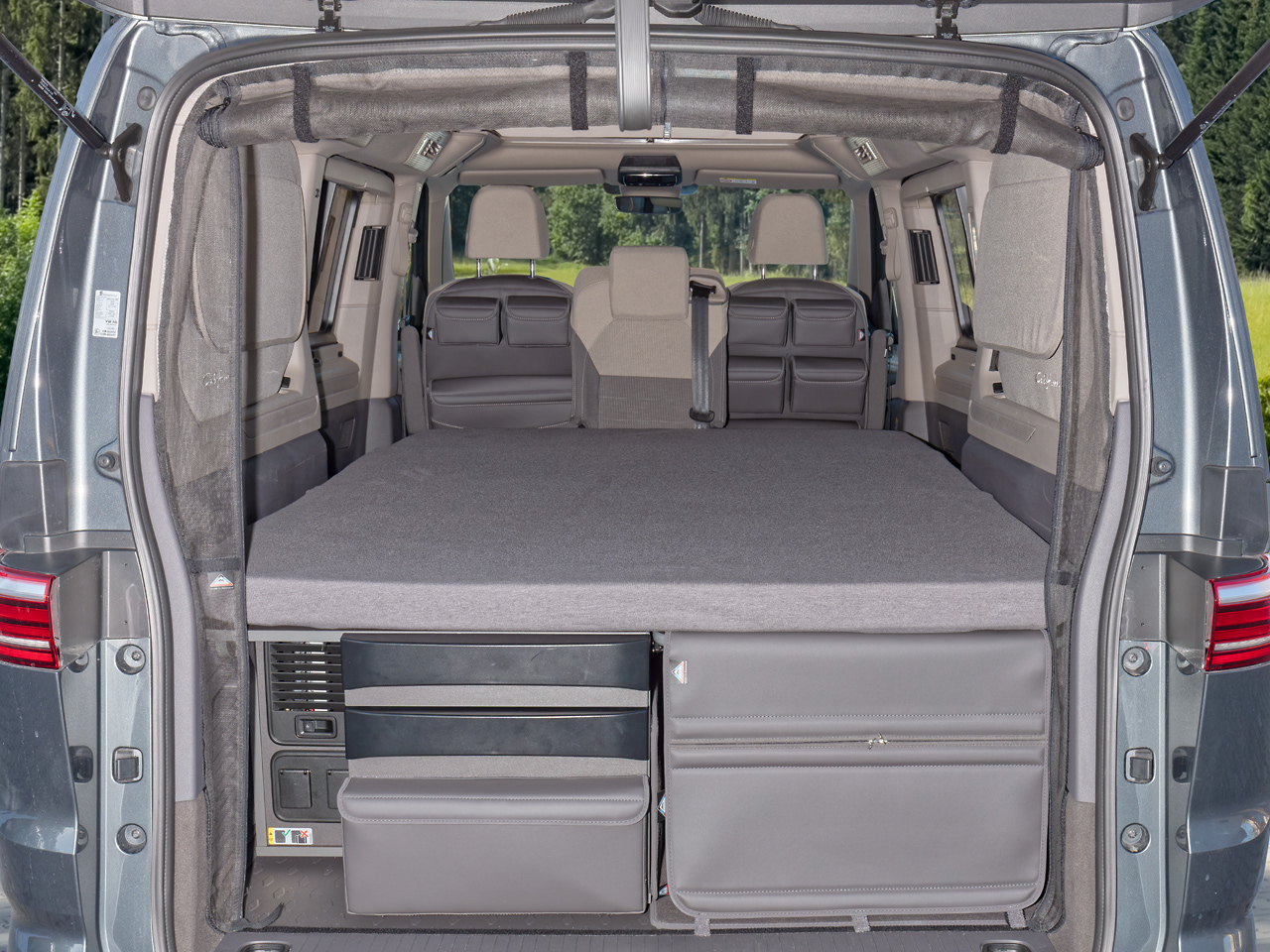 BRANDRUP® iXTEND ® Spannbettlaken für original Schlafauflage (Faltbett), VW T7 Beach Camper/Tour, Single-Jersey